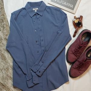Express 1MX Fitted Long Sleeve Button Down